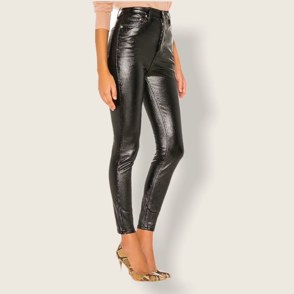 ⭐️Free People Phoenix | coated black skinny jeans - Picture 2 of 10
